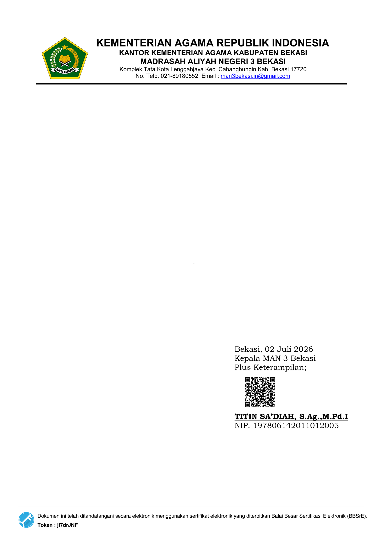 Template Surat